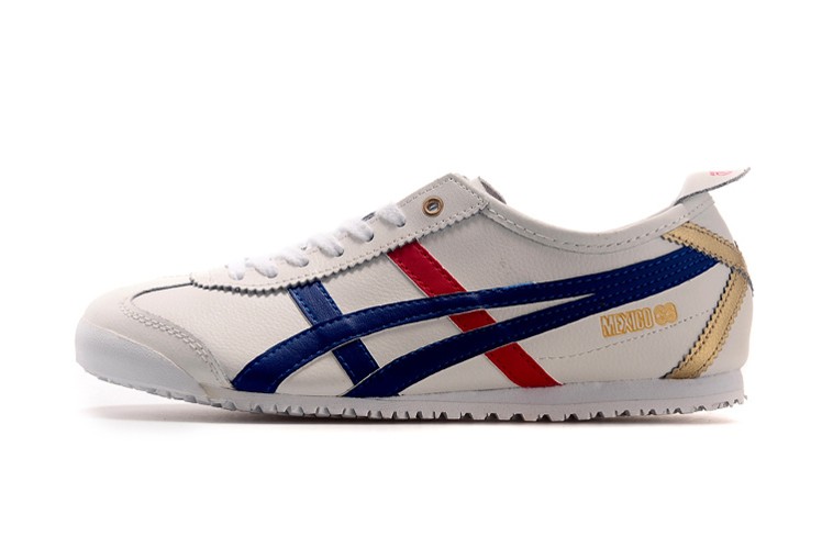 onitsuka tiger mexico 66 white blue red gold